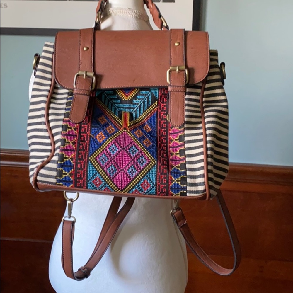 Boho convertible backpack